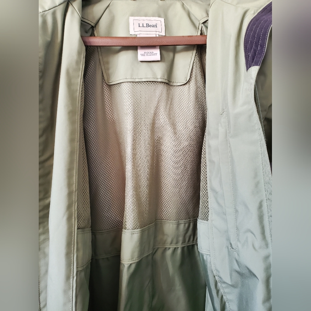 Vintage L.L.BEAN Classic Duster Rain Trench Coat **Detachable Hood - Picture 11 of 16